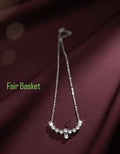 Elegant Silver Crystal Charm Necklace – Dazzling Minimalist Chain for Timeless Glamour