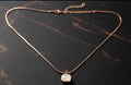 Minimalist Moonstone Pendant Necklace – Elegant Rose Gold Chain for Everyday Glamour