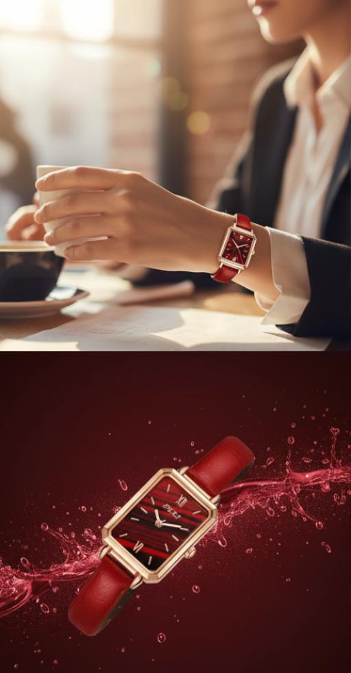 Women's Retro Fashion Small Square Quartz Watch With Alloy Case Pu Strap Mineral Strengthened Glass Mirror And Stainless Steel Clasp