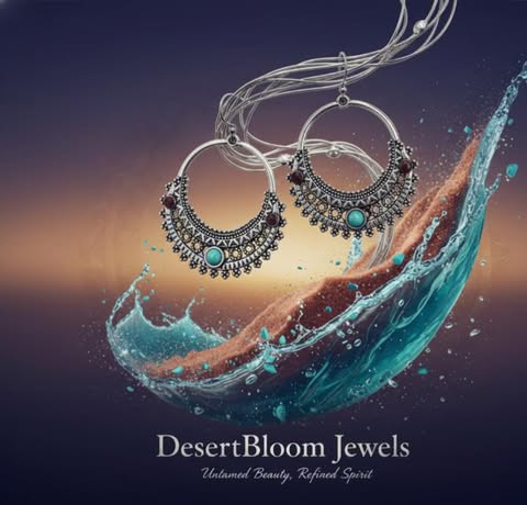 Bohemian Round Water Droplets Arylic Turquoise Tassel Hollow Out Inlay Drop Earrings