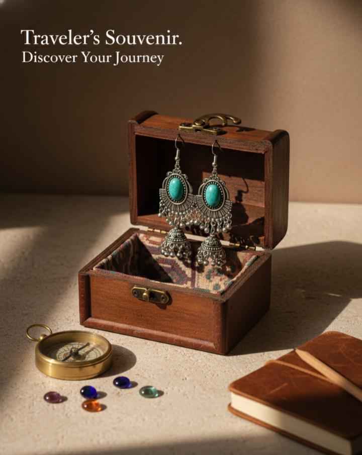 Bohemian Round Water Droplets Arylic Turquoise Tassel Hollow Out Inlay Drop Earrings