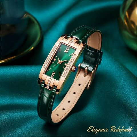 Casual Color Block Buckle Quartz Women'S Watches