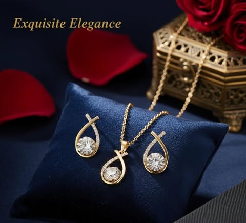 Simple Style Shiny Water Droplets Alloy Inlay Rhinestones Women'S Jewelry Set