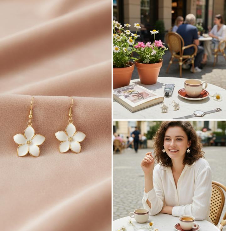 Alloy Simple Style Flower Women'S Drop Earrings Pair