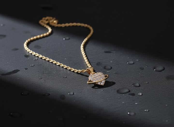 Galaxy Heart Diamond-Studded Necklace & Earring Set – Love Beyond the Stars