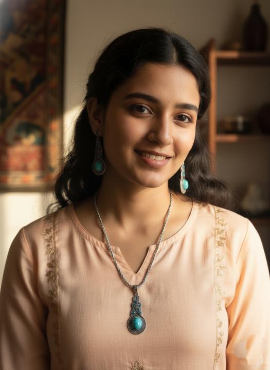 Turquoise Whisper Bohemian Pendant & Earring Set – Nature’s Timeless Elegance