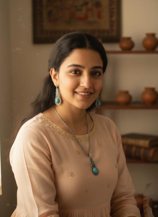 Turquoise Whisper Bohemian Pendant & Earring Set – Nature’s Timeless Elegance