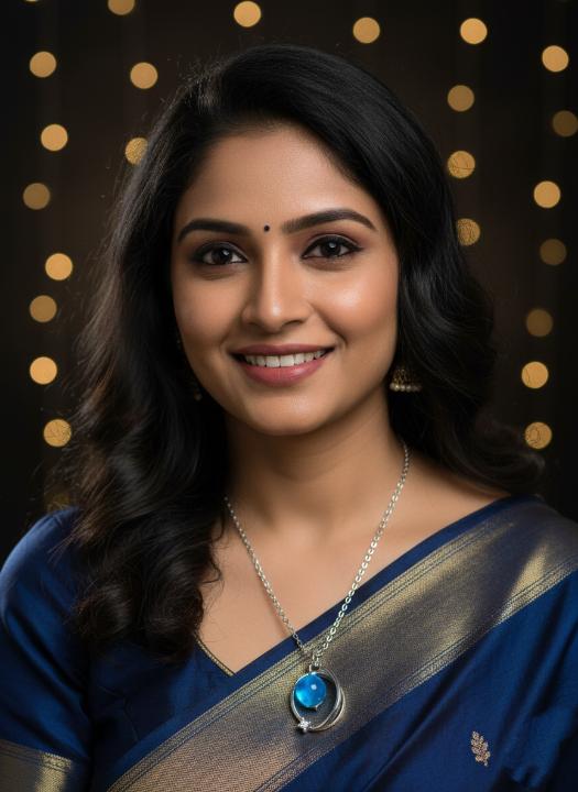 Lunar Glow Blue Planet Pendant Necklace – A Celestial Symphony in Silve