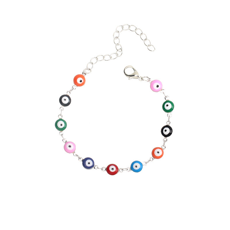 Bohemian Style Colorful Retro Devil Eyes Necklace