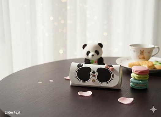 Panda-themed sunglasses cas