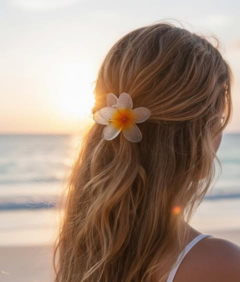 Bloom with Beauty — The Tropical Plumeria Hair Claw