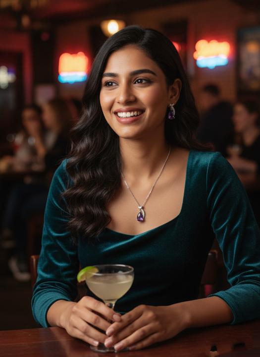 The Royalty Set: Deep Purple Teardrop Pendant and Stud Earrings