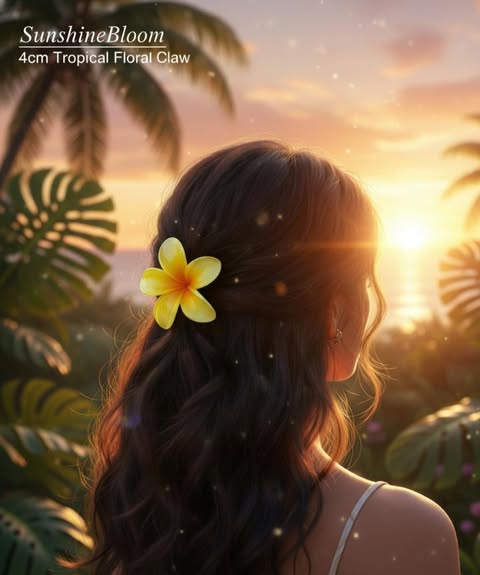 Bloom with Beauty — The Tropical Plumeria Hair Claw