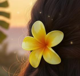 Bloom with Beauty — The Tropical Plumeria Hair Claw