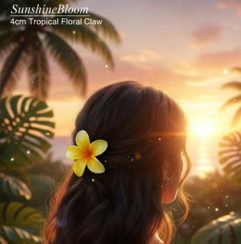 Bloom with Beauty — The Tropical Plumeria Hair Claw